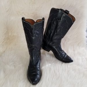Vintage Tony Lama Black Label Cowboy Boots